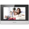 Videoporteiro Hikvision DS-KH6320-TE1, ecrã tátil capacitivo de 7 polegadas, PoE, 1024×600, MicroSD até 32 GB, Ethernet, Linux