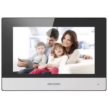 Videoporteiro Hikvision DS-KH6320-TE1, ecrã tátil capacitivo de 7 polegadas, PoE, 1024×600, MicroSD até 32 GB, Ethernet, Linux