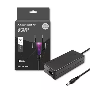 Fonte de alimentação Qoltec 50015.60W para Samsung | 60W | 19V | 3,15A | 5,5*3,5+Pin | incl. cabo de alimentação