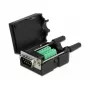 Conector de cabos DeLOCK 66232 Sub-D 9 régua de terminais de 10 polos preto