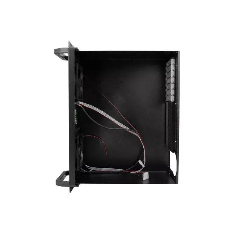 Caixa para rack LANBERG SC01-3504-10B, 1x 3,5 polegadas + 1x 2,5 polegadas gaveta, 7 slots de expansão, 2x ventoinhas frontais de 120 mm, USB2.0