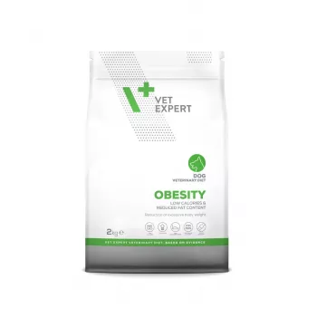 Alimento seco VETEXPERT Veterinary Diet Obesity 2 kg — gestão de peso para cães adultos, aves, proteína 30%, gordura 6,5%