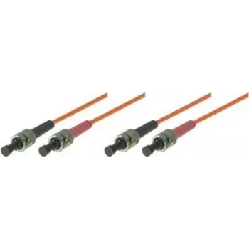 Tecline exertis Connect - Cabo patch - ST multimodo (M) para ST multimodo (M) - 5 m - fibra ótica - 50/125 micrómetros - OM2 - laranja (75805)