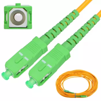 Cabo de patch de fibra ótica Extralink SC/APC–SC/APC monomodo G.652D 3 mm simplex, 1 m