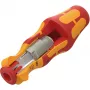 837 i RA Kraftform Kompakt VDE Punho com função de catraca, chave de fendas vermelho/amarelo, para lâminas intercambiáveis VDE Wera