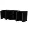 Cama Meble LIVERTI cómoda, 200x42x78 cm, preta