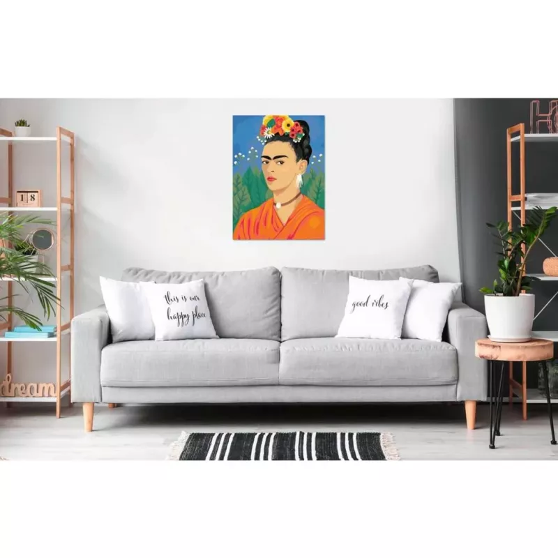 Conjunto de pintura em tela Ravensburger CreArt ART Collection: pintura Frida Kahlo, edição em tela
