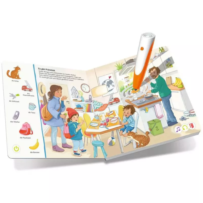 tiptoi Conjunto inicial: Procurar e descobrir - O meu mundo, livro didático caneta e livro de imagens