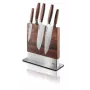Bloco de facas Guard GEFU 13958 da NPC Polska – aço inoxidável e nogueira, 90×250×256 mm