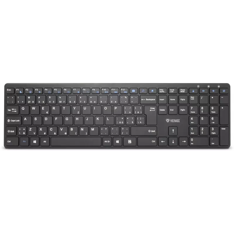 Conjunto de teclado e rato sem fios YENKEE YKB 2008CS — 2,4 GHz USB, layout compacto