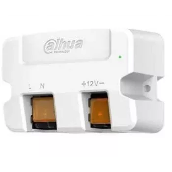 Fonte de alimentação DAHUA PFM320D-015 — com fios, saída 1,5 A, entrada 100–240 V, 50/60 Hz, compacta branca