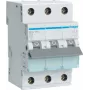 Hager MCN350. Número de polos: 3P. Frequência de entrada CA: 50/60 Hz, corrente nominal de saída: 50 A. Largura: 52,5 mm, Profundidade: 70 mm, Altura: 83 mm (MCN350)