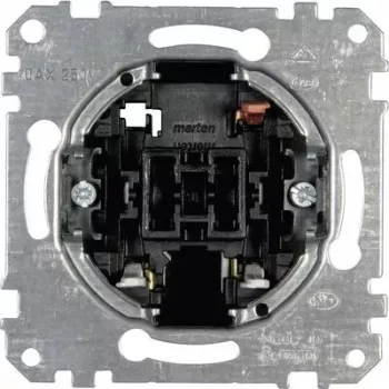 Interruptor elétrico Merten MEG3116-0000, unipolar, 250 V AC, 10 A, branco
