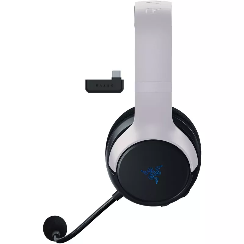 Headset Razer Kaira HyperSpeed sem fios arco de cabeça gaming USB Type-C Bluetooth branco, preto