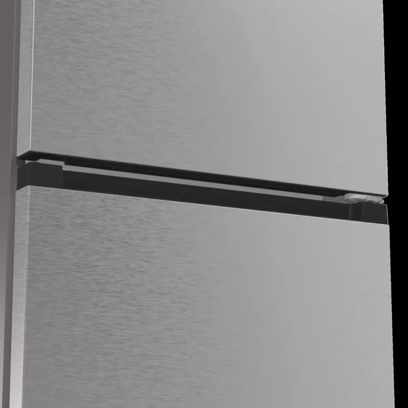 Gorenje NRB620E61X4WFE frigorífico combinado, de instalação livre, NoFrost, 413 l (283 l frigorífico + 130 l congelador inferior), ecrã eletrónico, iluminação LED, classe energética E, aço inoxidável