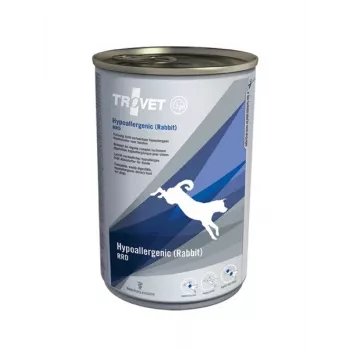 TROVET Hipoalergénico RRD com coelho - Alimento húmido para cães - 400 g