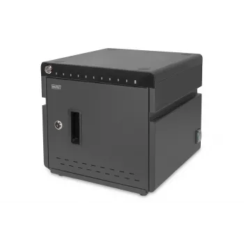 Armário de carregamento móvel de secretária Digitus para 10 portáteis/tablets até 13 polegadas, UV-C, USB-C