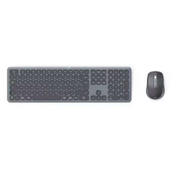 Conjunto de teclado e rato multi-dispositivo preto cinzento