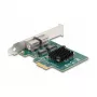 Placa DeLOCK PCI Express x1 para 2 x RJ45 Gigabit LAN BCM cinzento