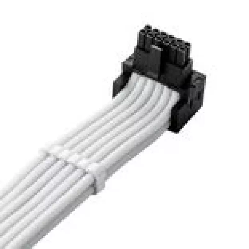 Cabo de ligação CableMod C-Series Pro – variante B, 90°, 16-Pin para 3x8-Pin PCIe, branco