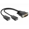 Adaptador de cabo de vídeo DeLOCK 65354 DMS para 2 x DisplayPort preto