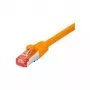 Tecline - cabo de rede - RJ-45 (M) para RJ-45 (M) - 1,5 m - SFTP, PiMF - CAT 6 - sem halogéneos, snagless - laranja (715015A)