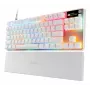 Teclado mecânico TKL para gaming STEELSERIES Apex Pro TKL Gen 3 branco — layout US, RGB, interruptores ajustáveis