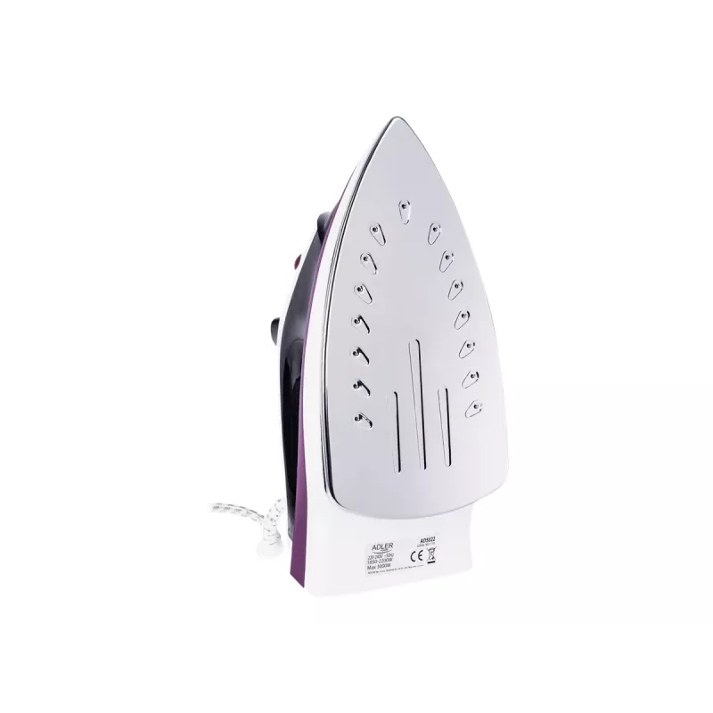 Ferro de engomar a seco e a vapor Adler AD 5022 base cerâmica roxo, 2200 W