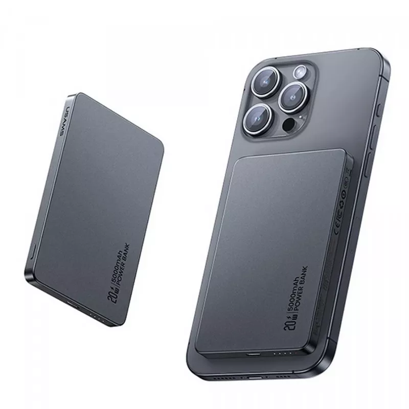 PowerBank 5000mAh 20W indução MagSafe titânio