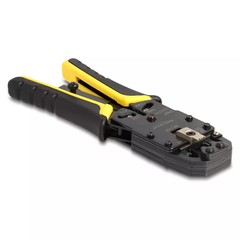 Alicate de crimpagem universal DeLOCK com descarnador para conectores modulares 10P 8P 6P 4P