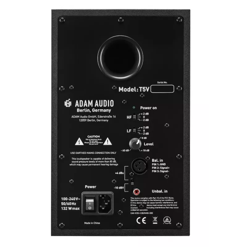 ADAM Audio T5V monitor de estúdio ativo, preto