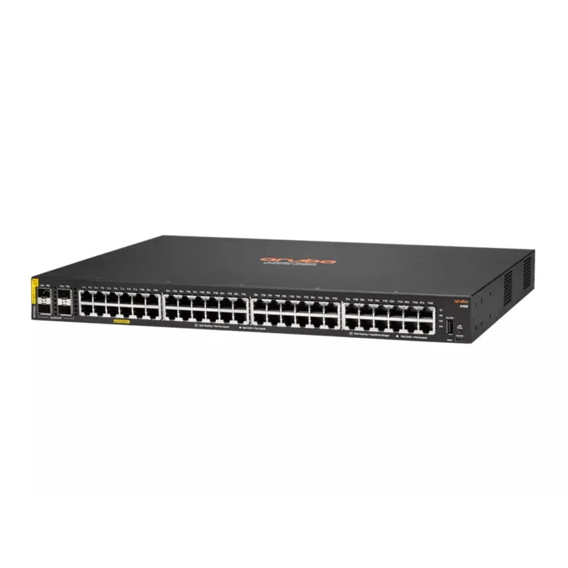 Hewlett Packard Enterprise HPE Aruba Networking CX 6100 48G Class4 PoE 4SFP+ 740W Switch - Switch - L3 - gerido - 48 x 10/100/1000 (PoE+) + 4 x 1 Gigabit/10 Gigabit SFP+ (uplink)