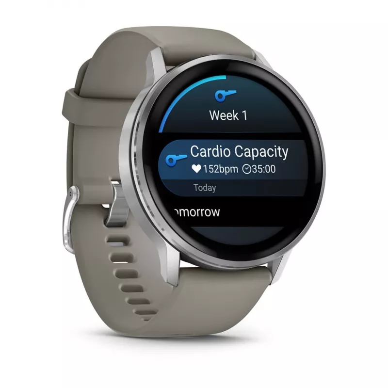 Smartwatch Garmin Venu 4 1.4 polegadas AMOLED GPS Wi-Fi 45mm prateado