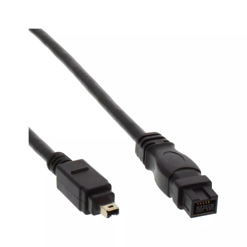 Cabo FireWire 400 para 800 InLine 34901 1 m macho/macho preto