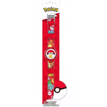 Relógio de pulso criança Euroswan Pokemon modelo POK4374 — relógio infantil analógico/digital