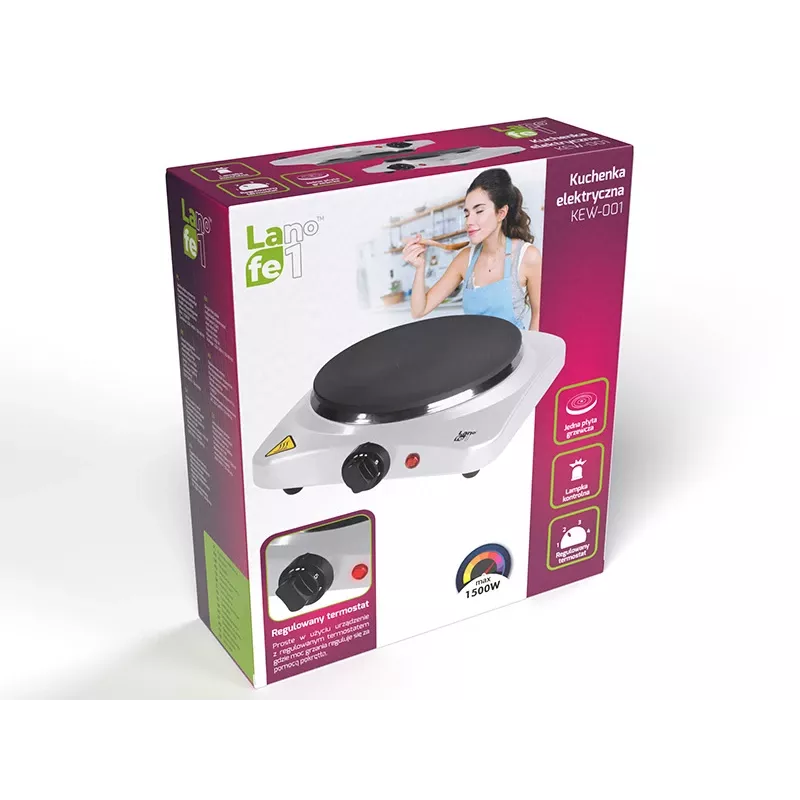 MAS24 placa elétrica de cozinha de placa única Lafe Kew 001 1500W