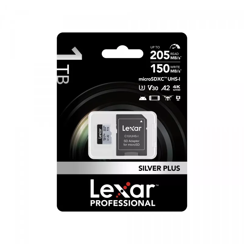 Memória flash Lexar 1TB UHS-I MicroSDXC SILVER PLUS