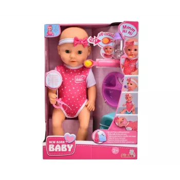 Boneca SIMBA New Born Baby Hungry Baby 38 cm – boneca bebé realista, 38 cm