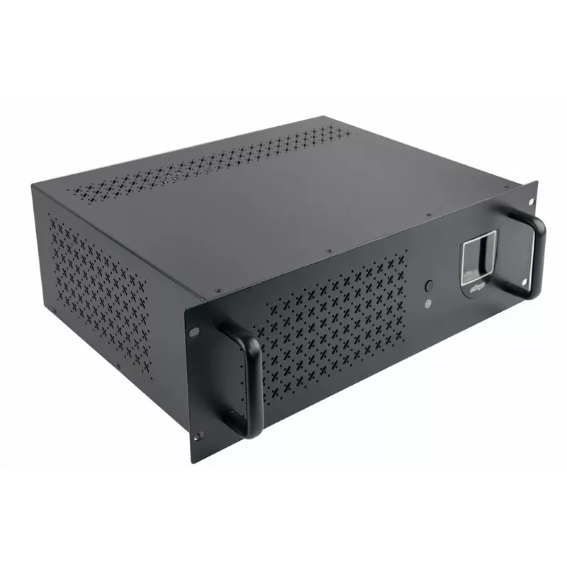 Gembird - UPS Rack 19'' 3,4U 1500VA, 4 saídas IEC 230V, entrada IEC14, RJ11, USB, LCD Line-Interactive 1,5 kVA 900 W 4 tomadas
