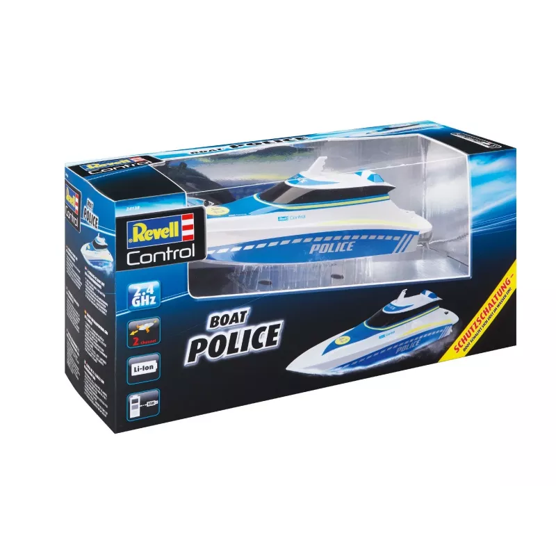 Revell Control Waterpolice RC barco a motor para principiantes 100% RtR 350 mm (24138)
