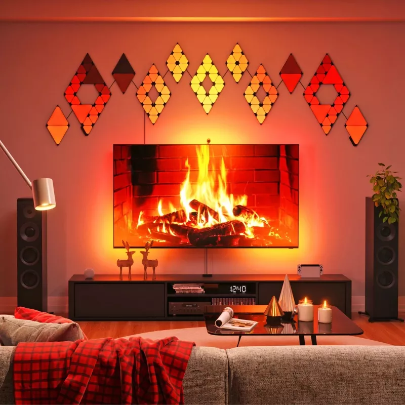 Nanoleaf 4D V2 Kit de espelhamento de ecrã de TV + tiras de luz (para TV e monitor até 65'') | 24 W | Multicolor RGB