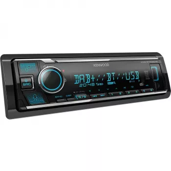 Kenwood KMM-BT508DAB, preto, 1 DIN, 200 W, 50 W, 24 h, AAC, FLAC, MP3, WAV, WMA