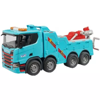Assistência rodoviária Toy Roadside Assistance Scania Super 560 da BRUDER, modelo 03553, veículo de brinquedo à escala