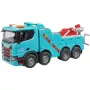 Assistência rodoviária Toy Roadside Assistance Scania Super 560 da BRUDER, modelo 03553, veículo de brinquedo à escala