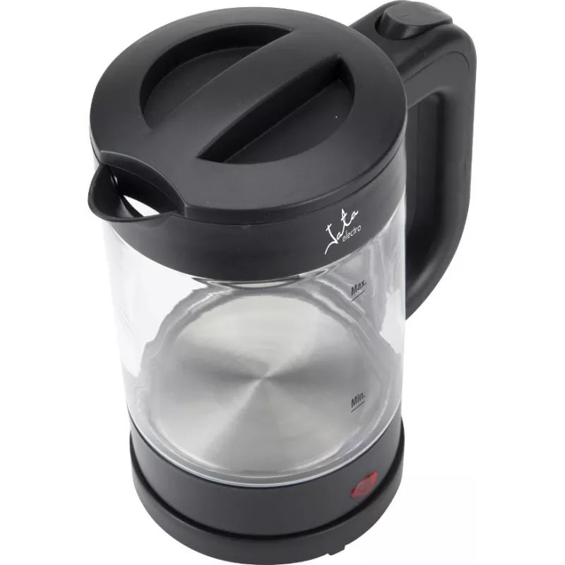 Jata HA702 chaleira elétrica, 1,2 l, 1500 W, vidro de borossilicato, sem fio, preta