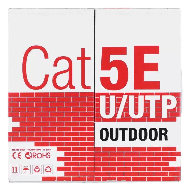Alantec KIU5OUTS305Q Cabo de rede Preto 305 m Cat5e U/UTP (UTP) (KIU5OUTS305Q)