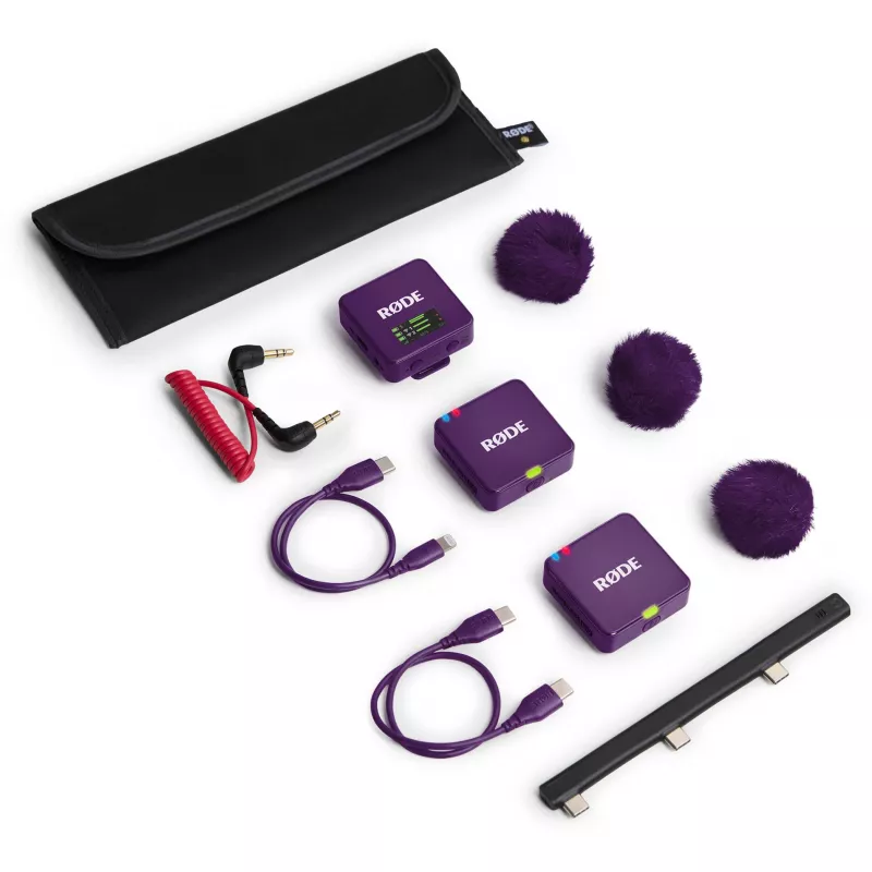 RØDE Wireless GO III Roxo – sistema de microfone sem fios (roxo)