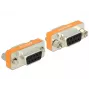 DeLOCK 65570 D-Sub 9 pinos (DB-9) fêmea para fêmea null modem gender changer, contactos banhados a ouro