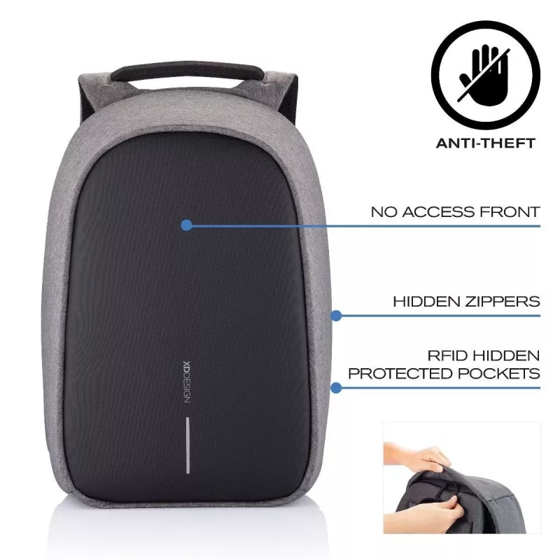Mochila XD-Design Bobby Hero Small preto cinzento