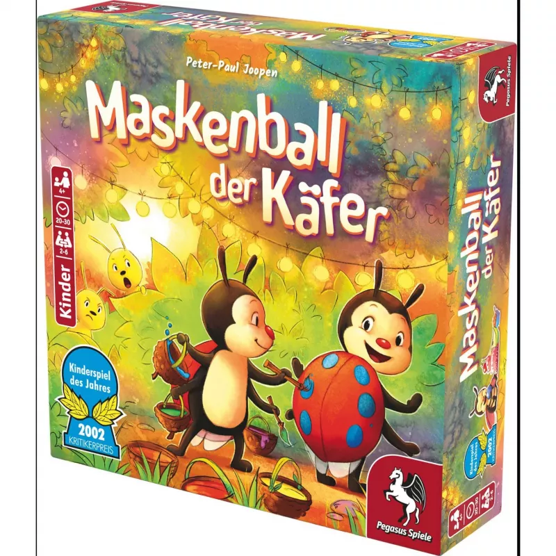 Maskenball der Beetle, jogo de tabuleiro jogo infantil do ano 2002